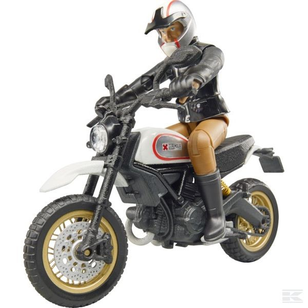 BRUDER ZABAWKA   Motor pustynny Ducati z kierowcą