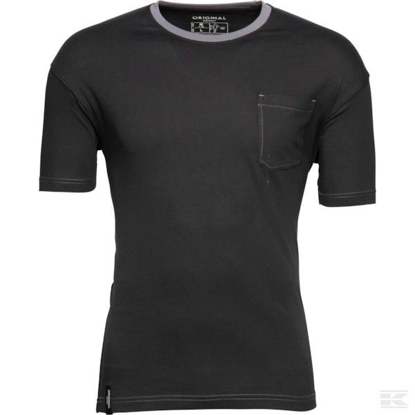 Koszulka T-shirt krótki rękaw dwukolorowa Original, czarno/szara L