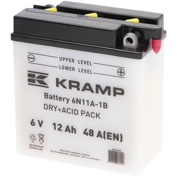 Akumulator 6V 12Ah 48A z elektrolitem Kramp