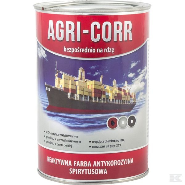 Farba Agri-Corr (Corr-Active) podkładowa czarna 1 l NA RDZĘ
