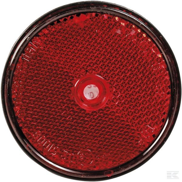 Odblask okrągły przykręcany, czerwony 60mm