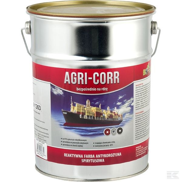 Farba Agri-Corr (Corr-Active) podkładowa szara 5 l NA RDZĘ