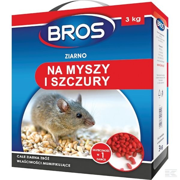 Ziarno na myszy i szczury Bros, 3 kg
